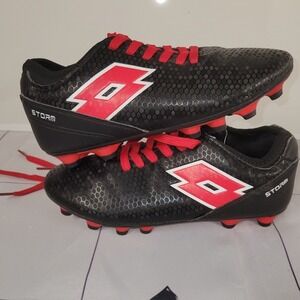 Youth size 6 Soccer Cleats Lotto Storm Black and Red, Size Youth 6